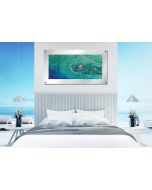 Printed Ocean Water View Wall Decor Glass Standoff Frosted Frame