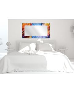 60" x 36" Printed Colorful Rainbow Decorative Wall Mirror